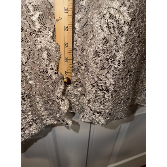 R&M Richards Evening Cardigan Jacket Women Plus 20W Gold Cream Sequin Party Glam - Picture 9 of 14